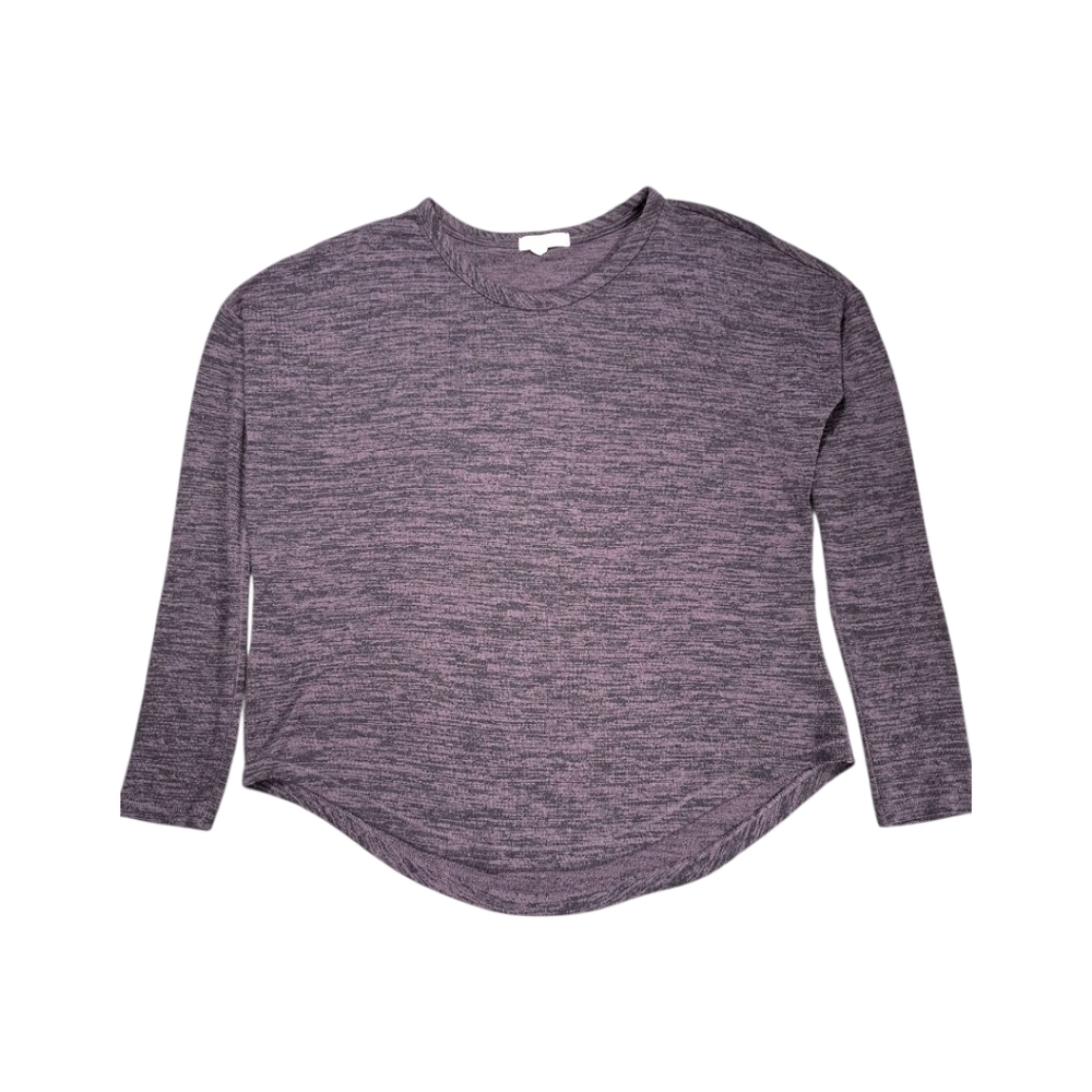 Rag & Bone Hudson Long Sleeve Jersey Top Size S Heathered comfy Off-Shoulder